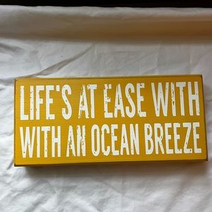 Ocean Breeze wood sign